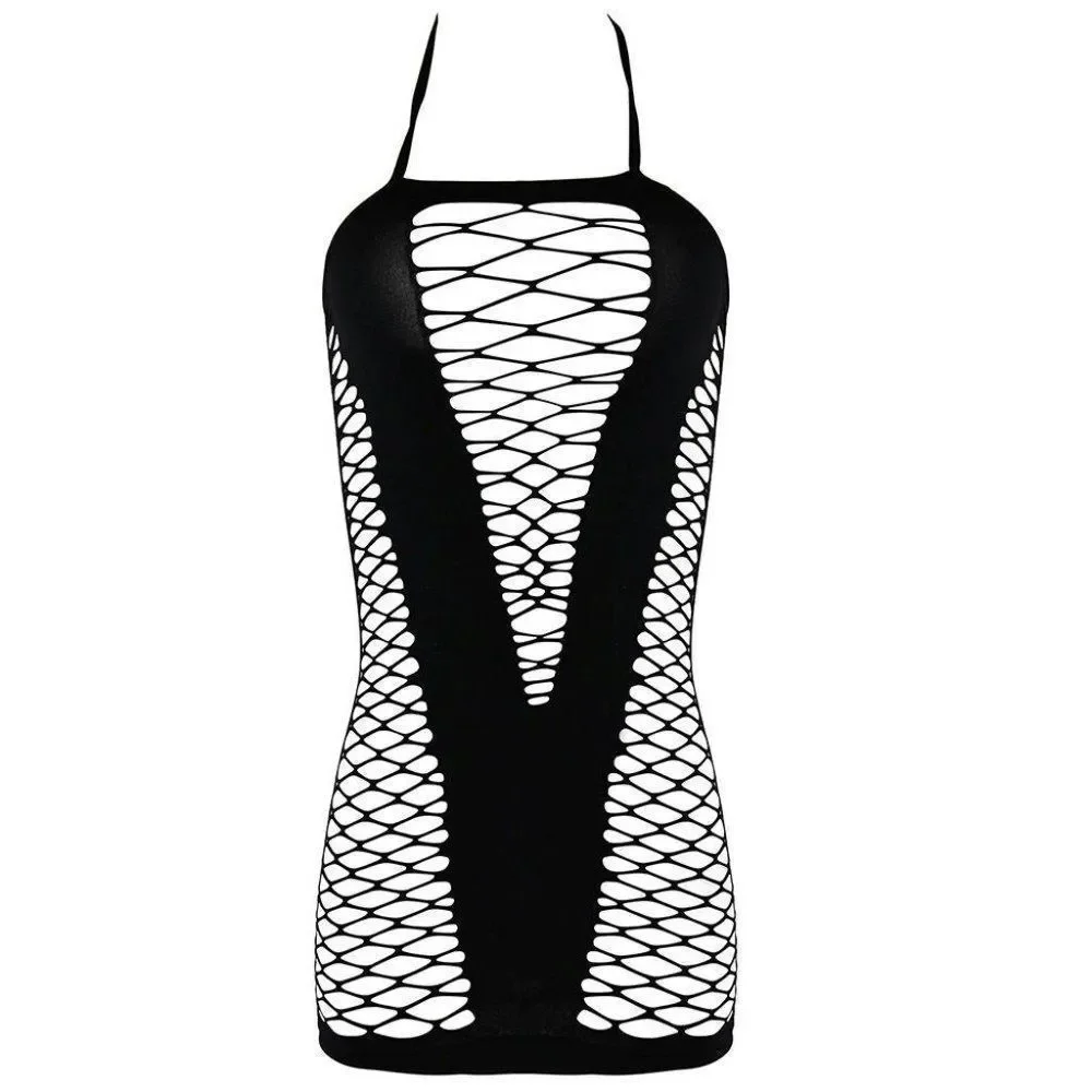 Black Seamless V-Plunge Dress Lingerie